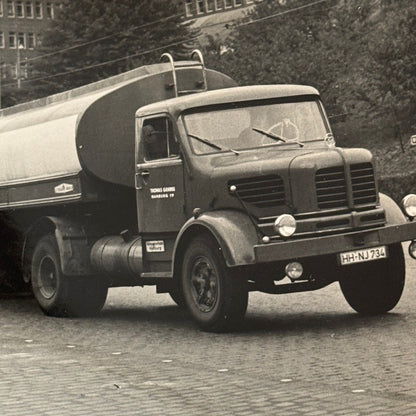 Vintage Esso Tanker Truck Photo Photograph Print Snapshot Germany