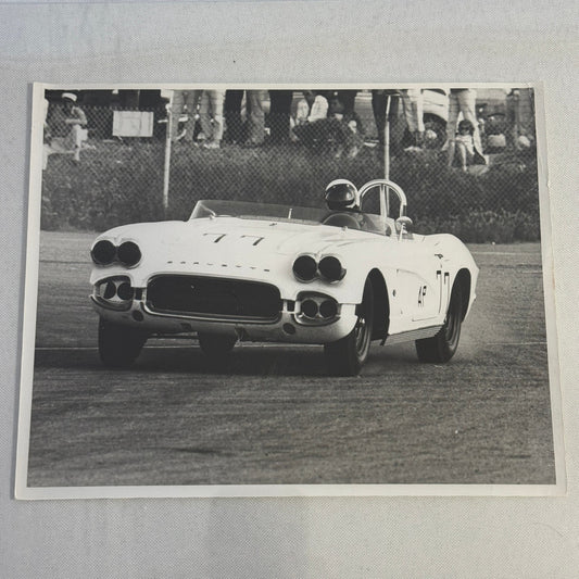 Vintage Racing Photo Photograph Chevrolet Corvette Race Car Joe Freitas 1962