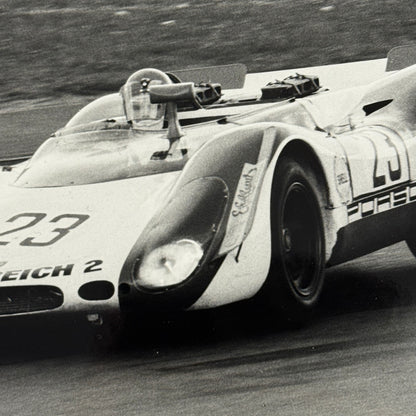 Vintage Racing Photo Porsche 908 Spyder Driver Rolf Stommelen Photograph 1969