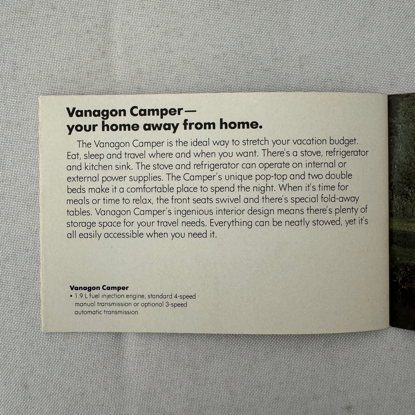 Volkswagen VW Car Sales Brochure Catalog Rabbit GTI Scirocco Vanagon Camper +