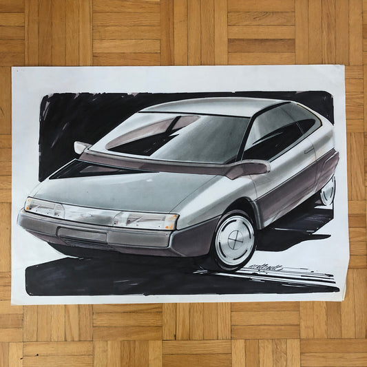 Car Styling Concept Illustration Art Drawing Sketch Vintage NOTTRODT