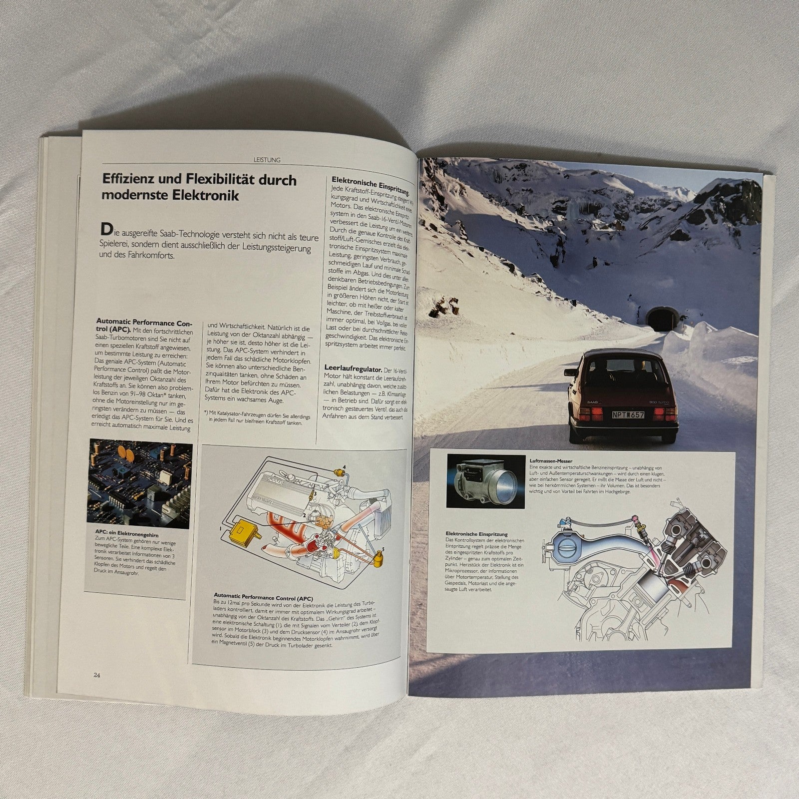 Vintage Saab 900 Car Sales Brochure Catalog 900 Cabriolet 900 Turbo 16S GERMAN