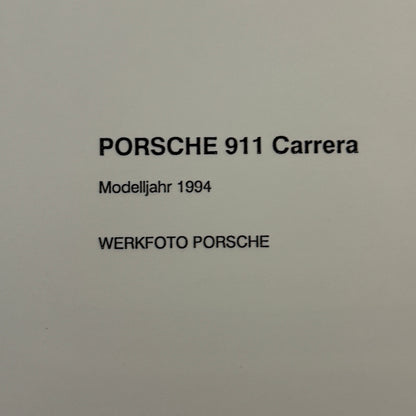1994 Porsche 911 Carrera Factory Press Photo Photograph Print