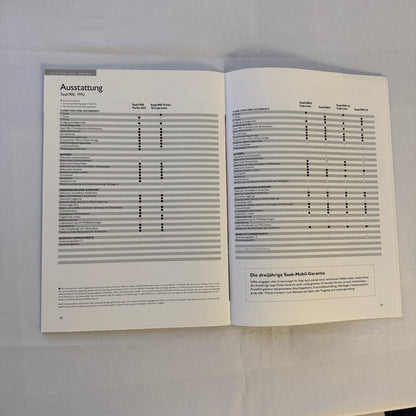 1992 Saab 900 Car Sales Brochure Catalog Saab 900 Cabriolet Turbo 16S GERMAN