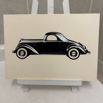 1935 Hupmobile Aerodynamic 8 Coupe Car Illustration Art Drawing Hand Drawn