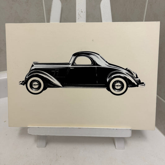 1935 Hupmobile Aerodynamic 8 Coupe Car Illustration Art Drawing Hand Drawn