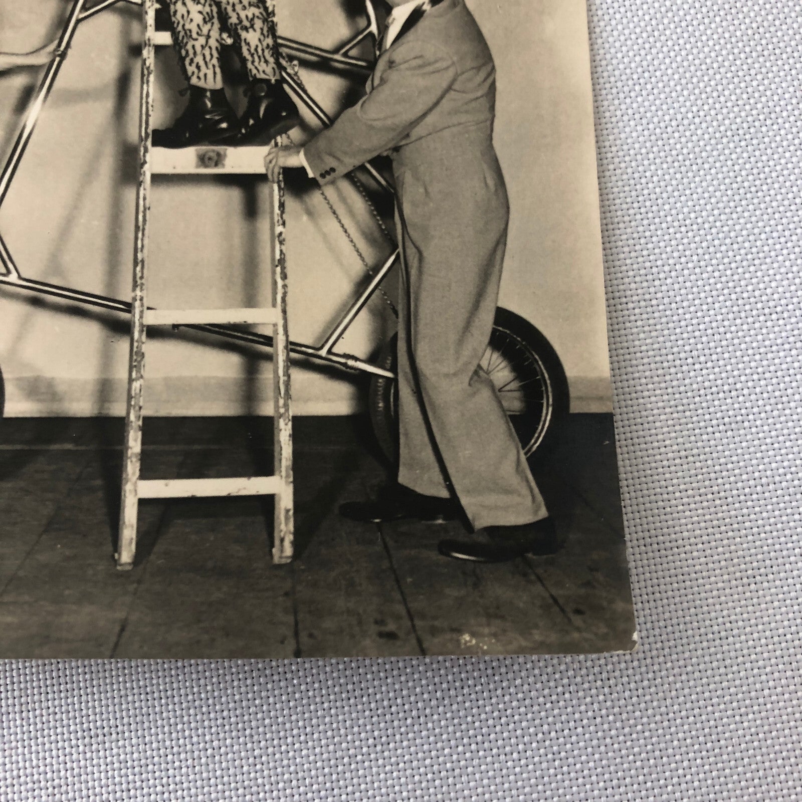 Circus Clown Performer on Bicycle Bike Photograph Photo Berlin Germany