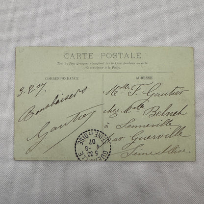 Vintage Zeppelin Airship Dirigible Postcard Post Card French Le Jaune II 1907