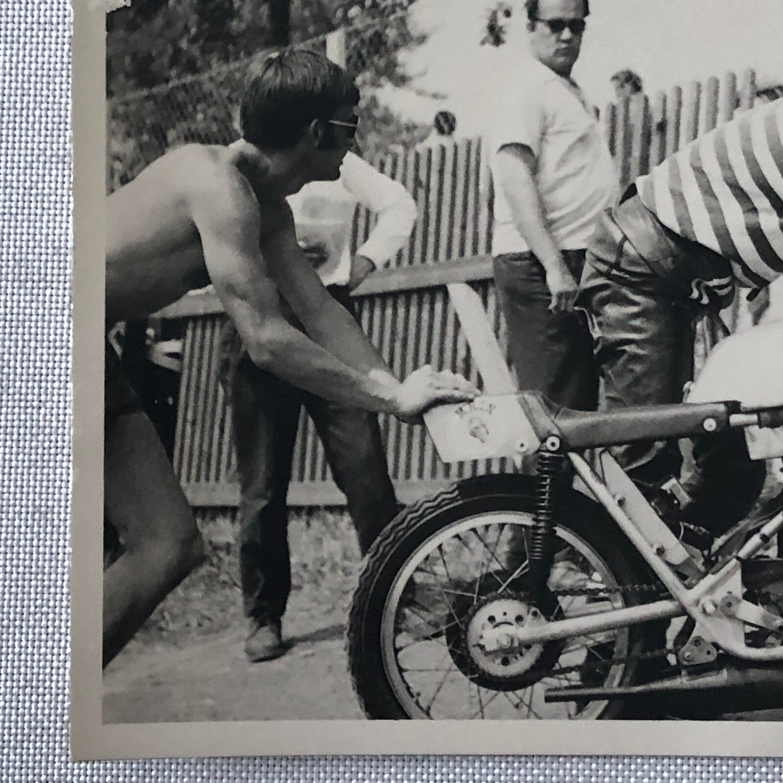 Vintage Motorcycle Racing Photo photograph Rider Theo Bult 1971 Yamsel Bike