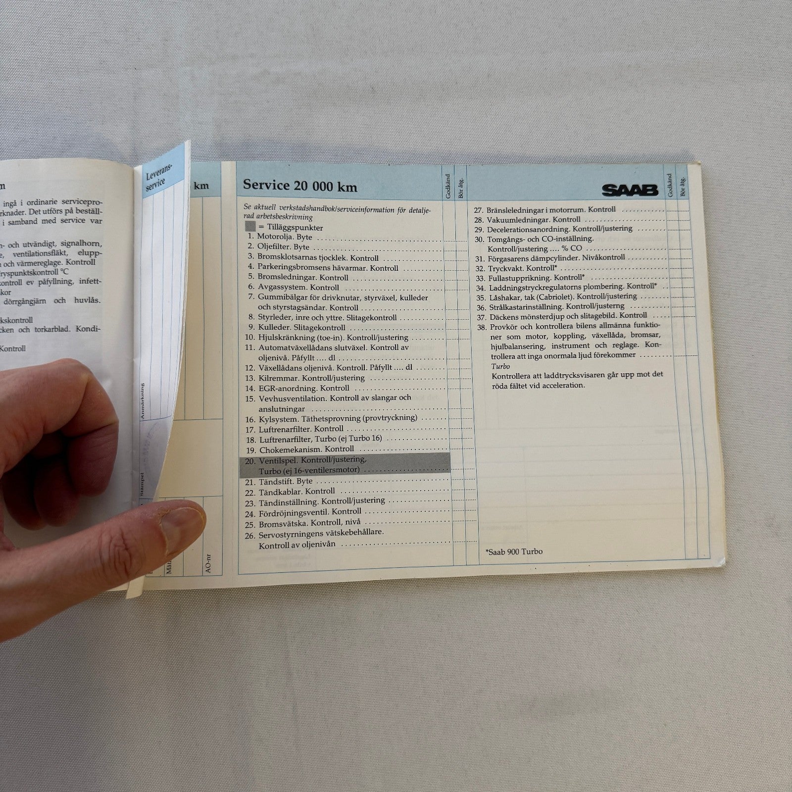 1988 Saab 900 Owners Manual Book Pouch Sedan Convertible Vintage Car SWEDISH