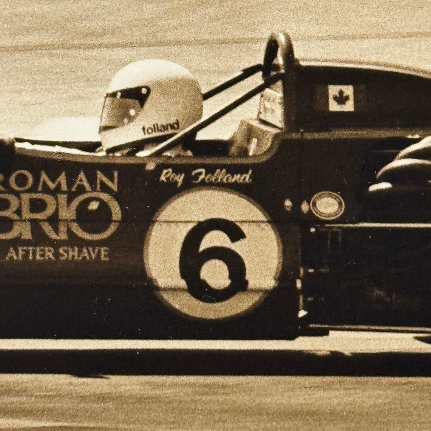 Vintage Racing Photo Photograph Motorsport Print Canadian Driver