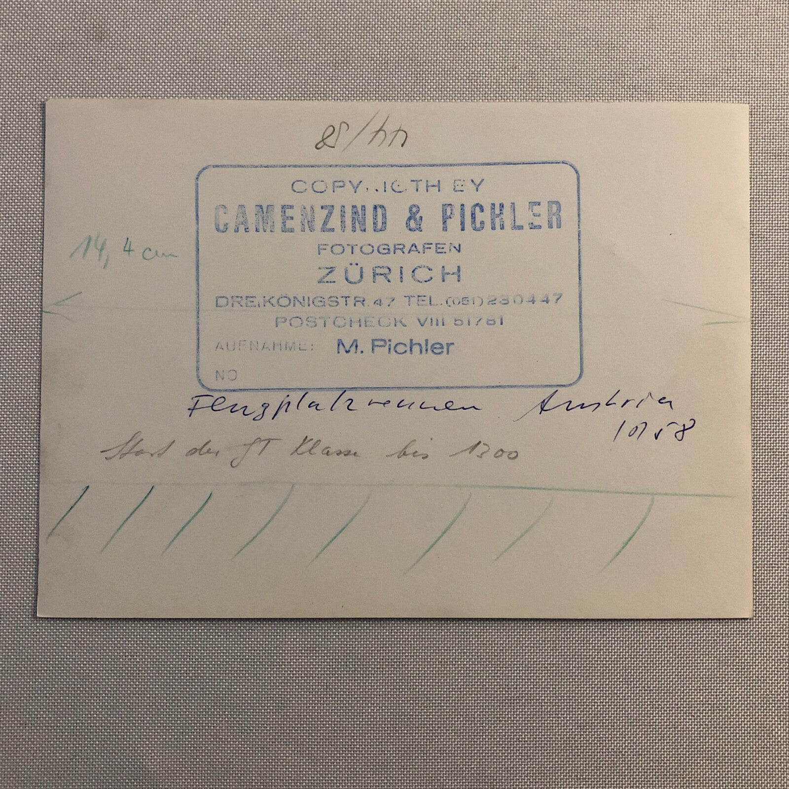 Vintage Racing Photo Photograph Alfa Romeo Fiat Abarth + Zurich M. Pichler 