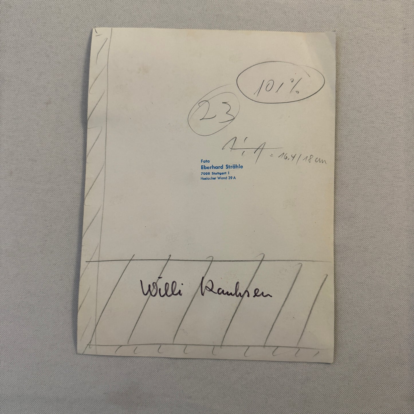 Vintage Porsche Racing Driver Photo Photograph Willi Kauhsen