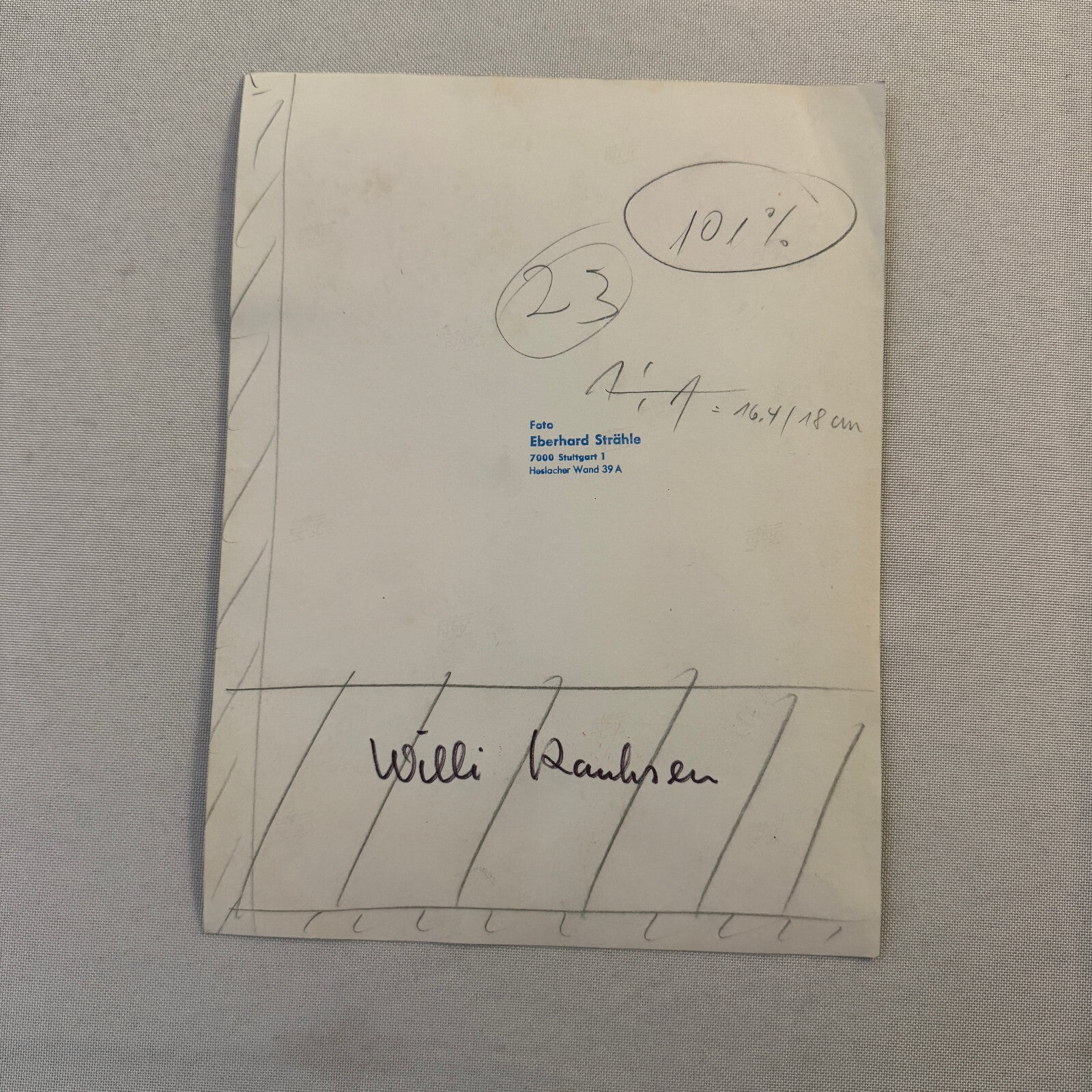 Vintage Porsche Racing Driver Photo Photograph Willi Kauhsen