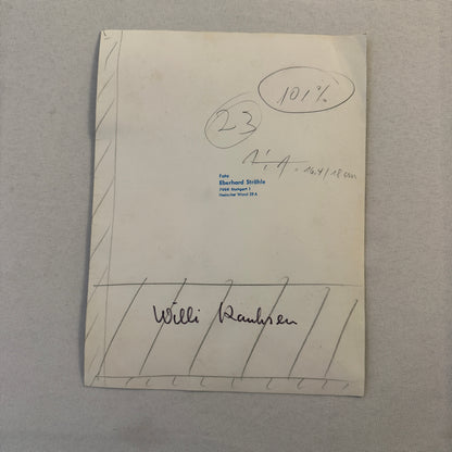 Vintage Porsche Racing Driver Photo Photograph Willi Kauhsen