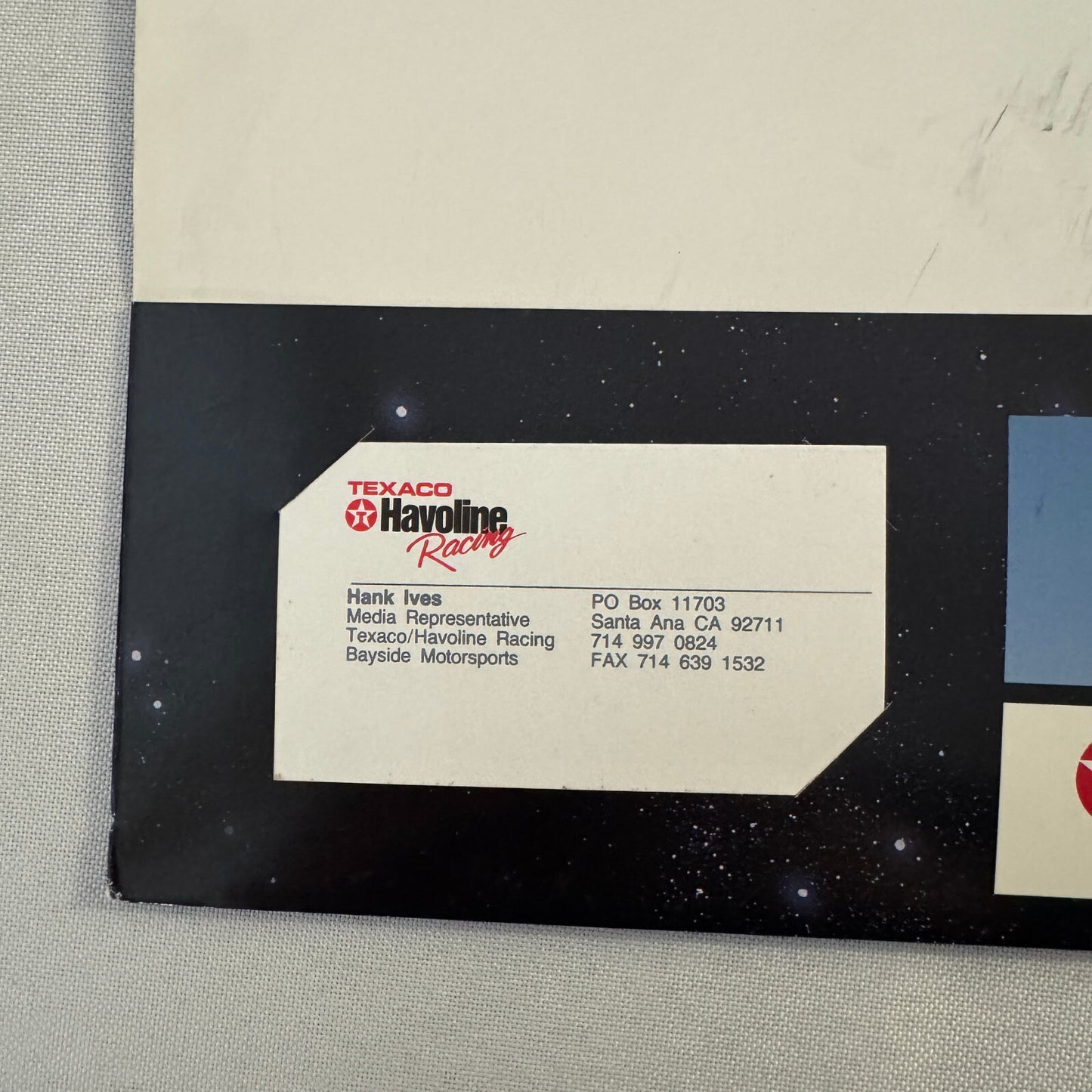 1990 Texaco Racing Team Indy CART Press Kit Brochure Photos Dominic Dobson