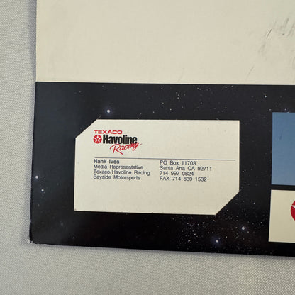 1990 Texaco Racing Team Indy CART Press Kit Brochure Photos Dominic Dobson