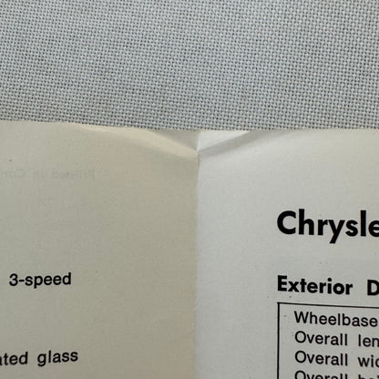 1976 Chrysler Cordoba Car Sales Brochure Catalog Advertising