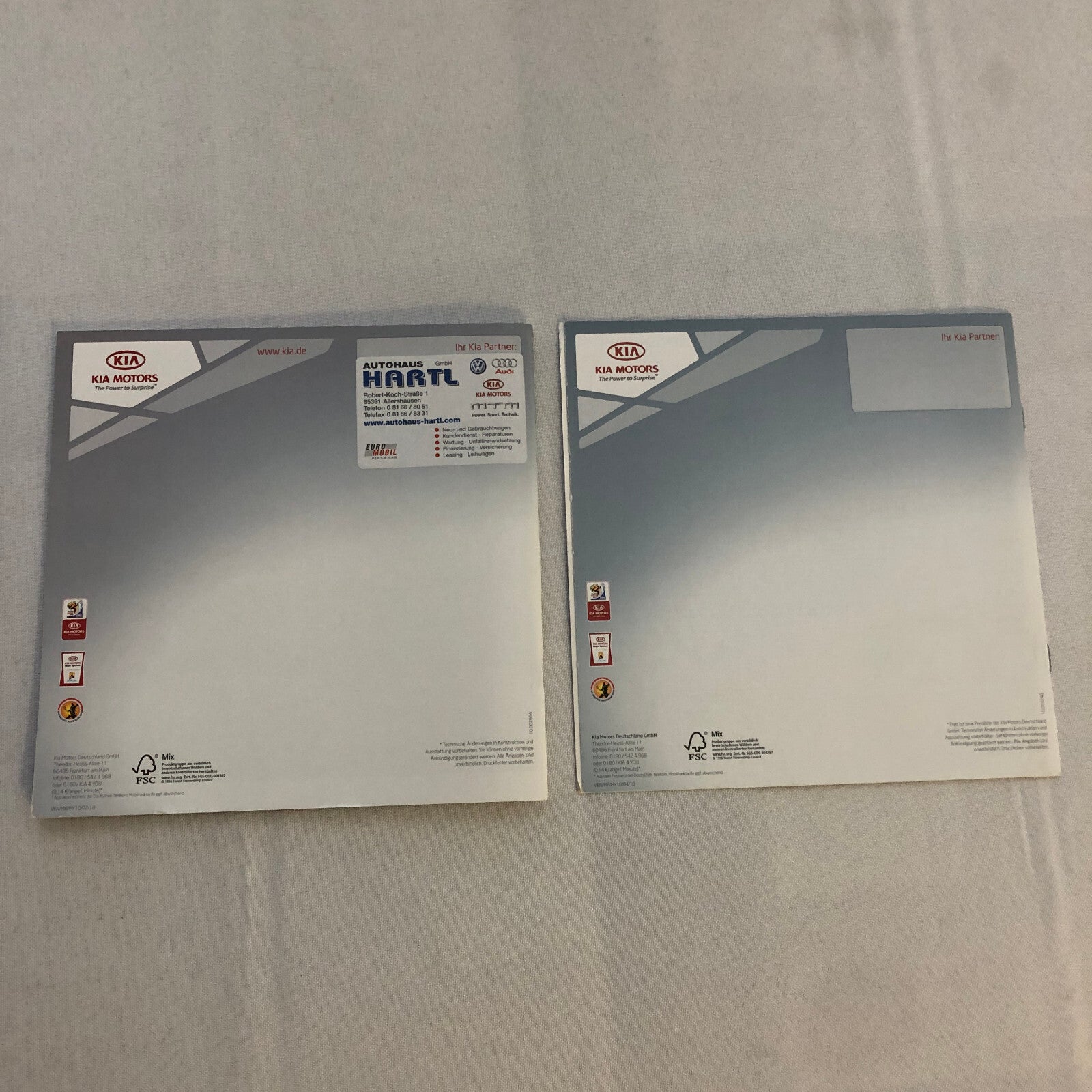 2010 Kia Venga Car Sales Brochure Catalog with Price List GERMAN Market