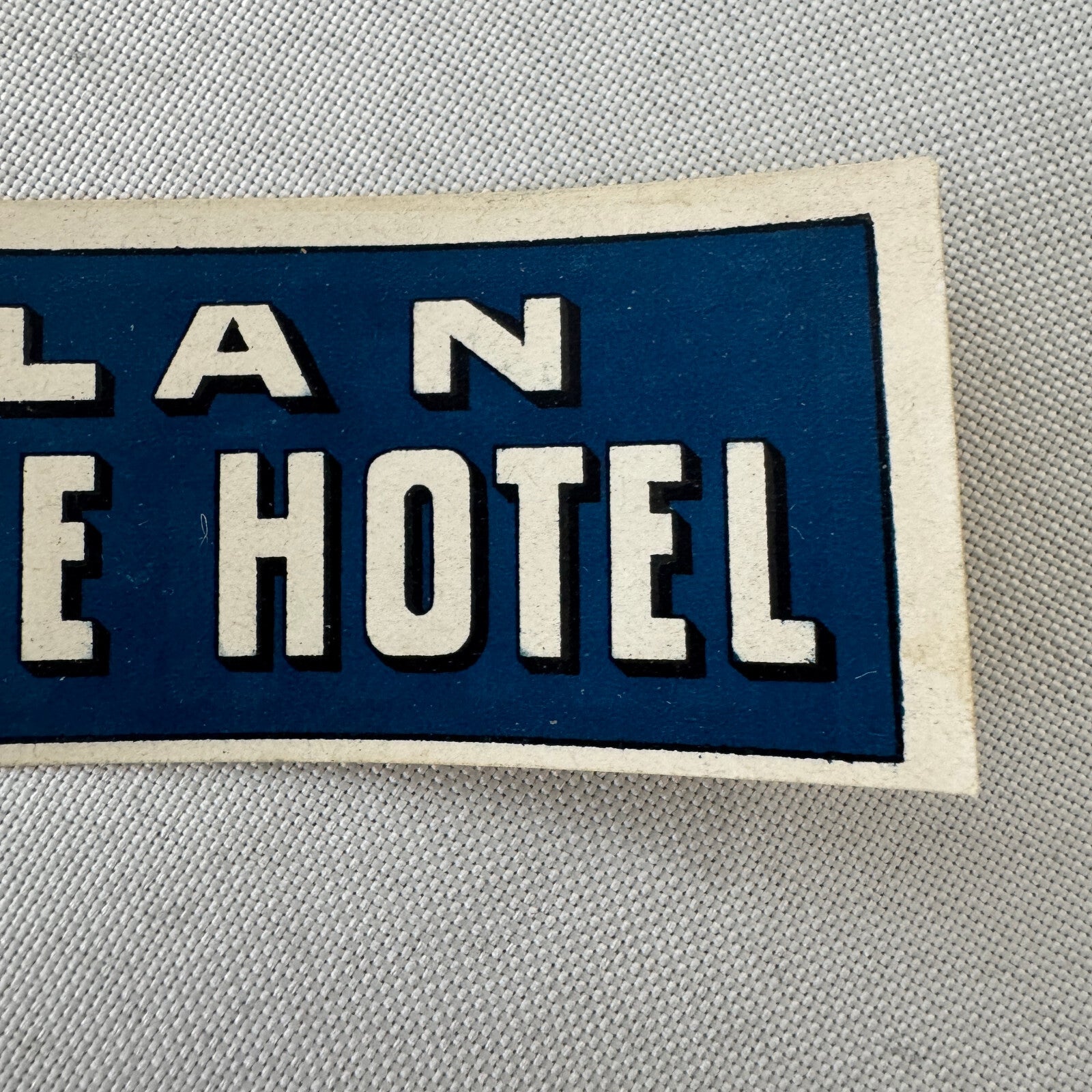 Vintage Hotel Travel Luggage Label Milan Palace Hotel