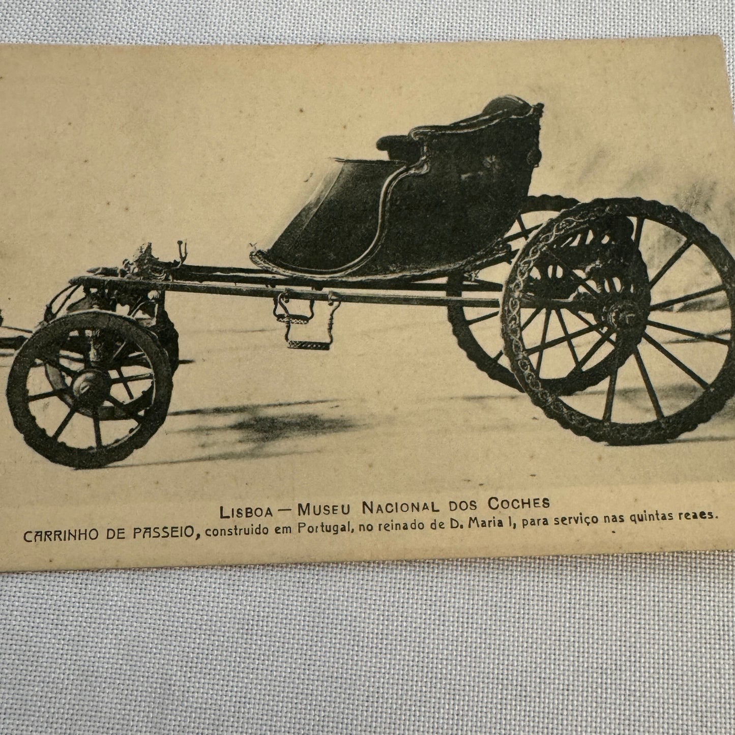 Vintage Postcard Post Card Portugal Portuguese Early Carriage Coach Museum