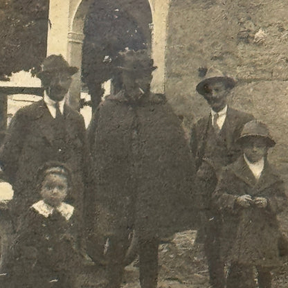 Vintage Photograph Photo Antique People with Early Automobile Car Children Kids