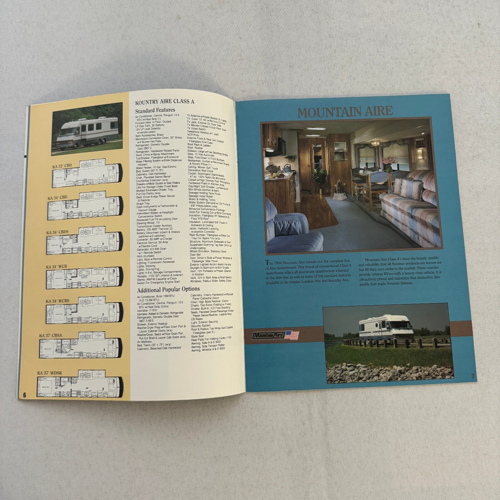1994 Newmar Kountry Style RV Sales Brochure Catalog London Aire Mountain Aire +