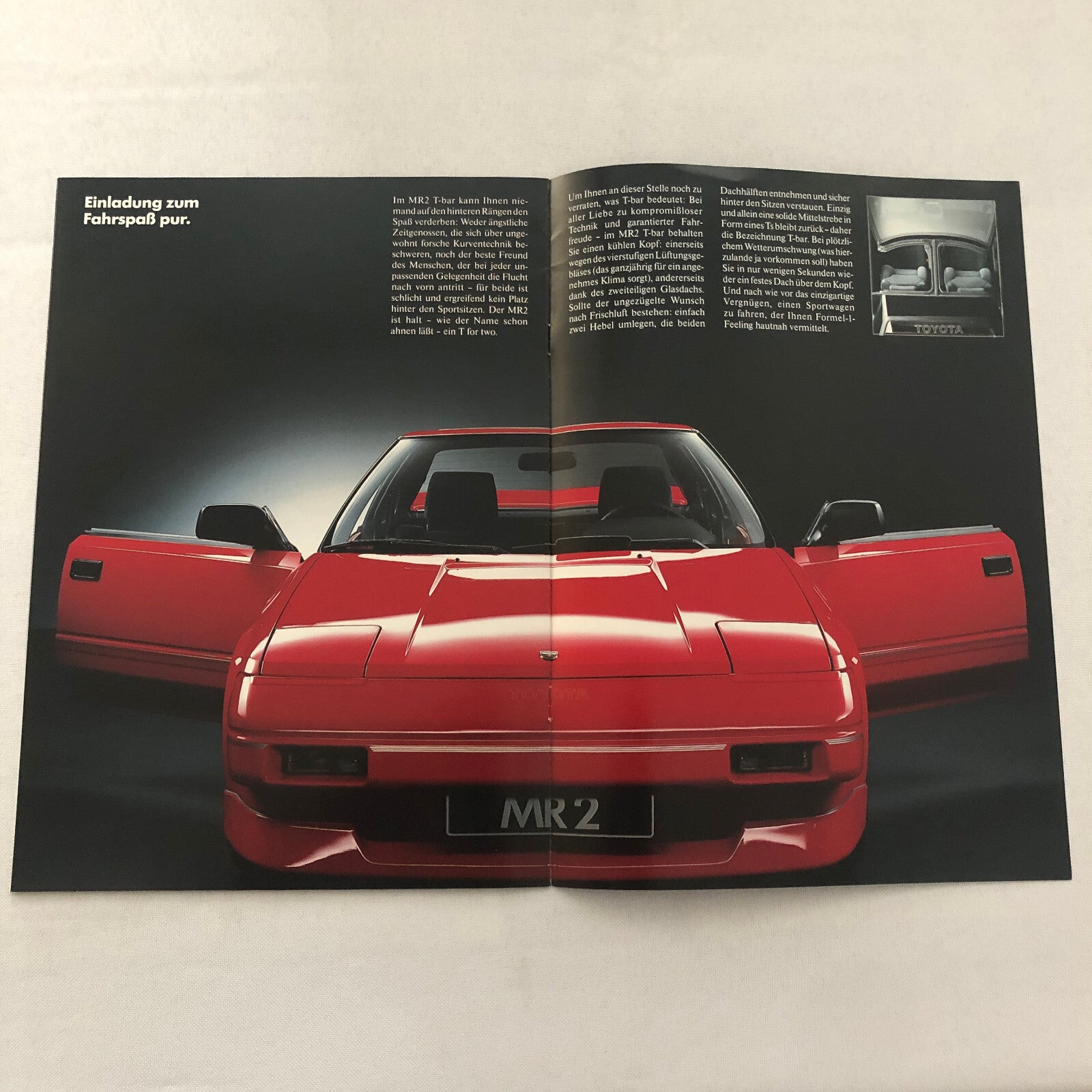 Vintage Toyota MR2 Car Sales Brochure Catalog Advertising GERMAN TEXT