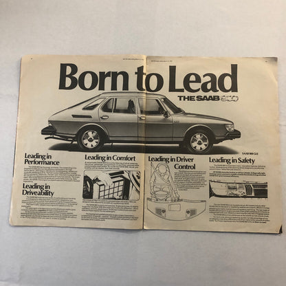 Vintage Saab 900 Magazine Supplement Brochure 1979 ? Saab 900 Turbo +