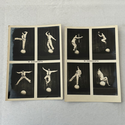 Vintage Circus Acrobat Balancing Act Photo Photograph W Danforth