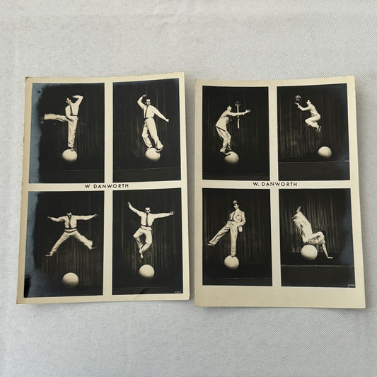 Vintage Circus Acrobat Balancing Act Photo Photograph W Danforth