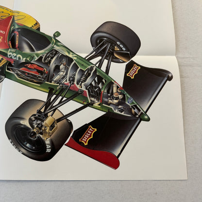 1987 Benetton Ford B187 F1 Formula One Racing Car Cutaway Illustration Poster