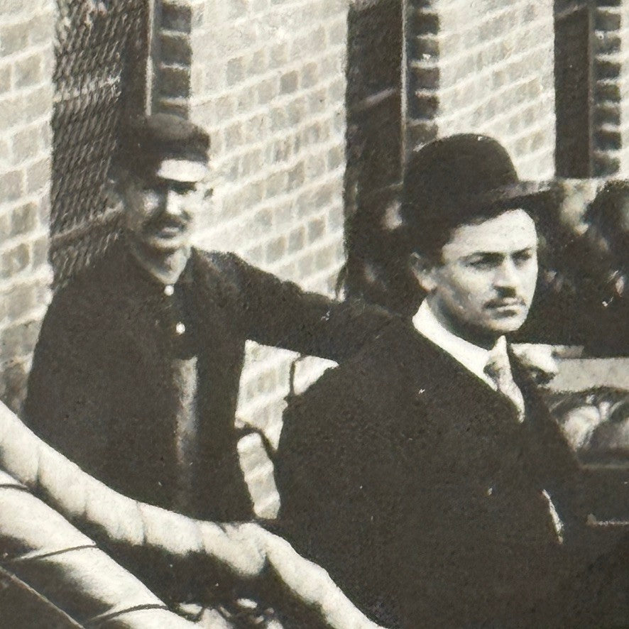 1906 Oldsmobile Car Photo Photograph Print Vintage Factory Plant Boxcar Train GM