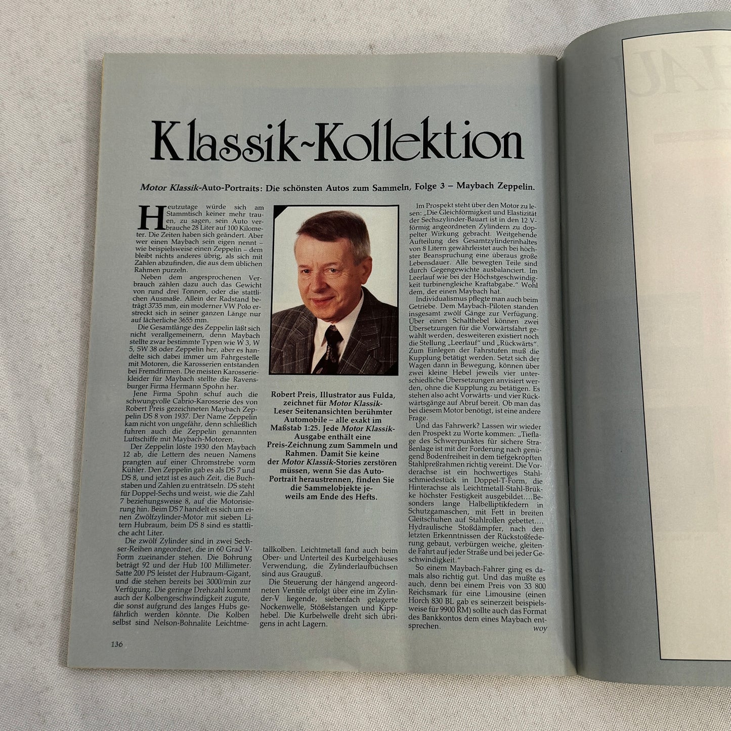 1937 Maybach Zeppelin D5 8 Sport Cabriolet by Spohn Illustration Art Hand Drawn