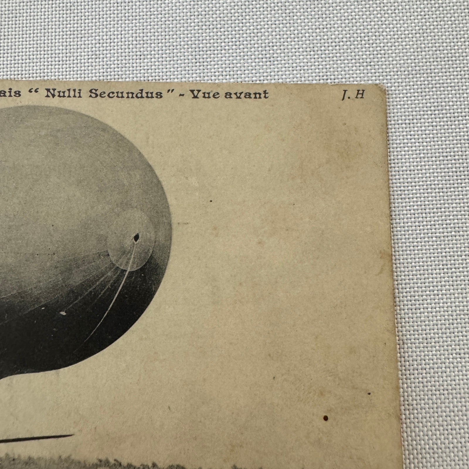 Vintage Zeppelin Airship Dirigible Postcard Post Card French Nulli Secundus