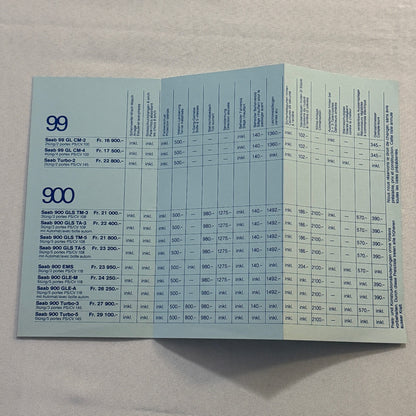1980 Saab Factory Press Kit Brochure Photos Saab 900 99 Turbo EMS FRENCH