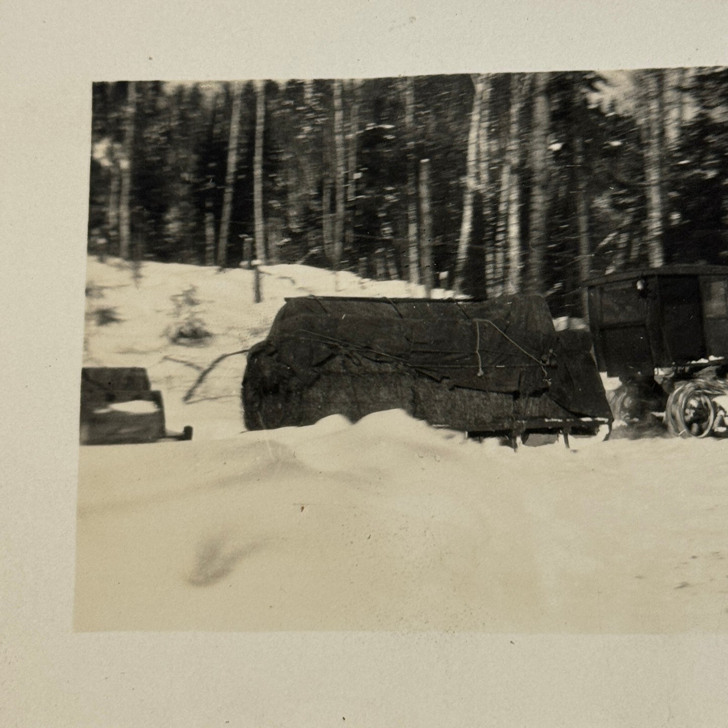 Vintage Snowmobile Snow Mobile Real Photo Postcard RPPC Photograph