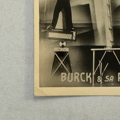 Vintage Circus Acrobat Balancing Act Photo Photograph Burck and Partner FRENCH