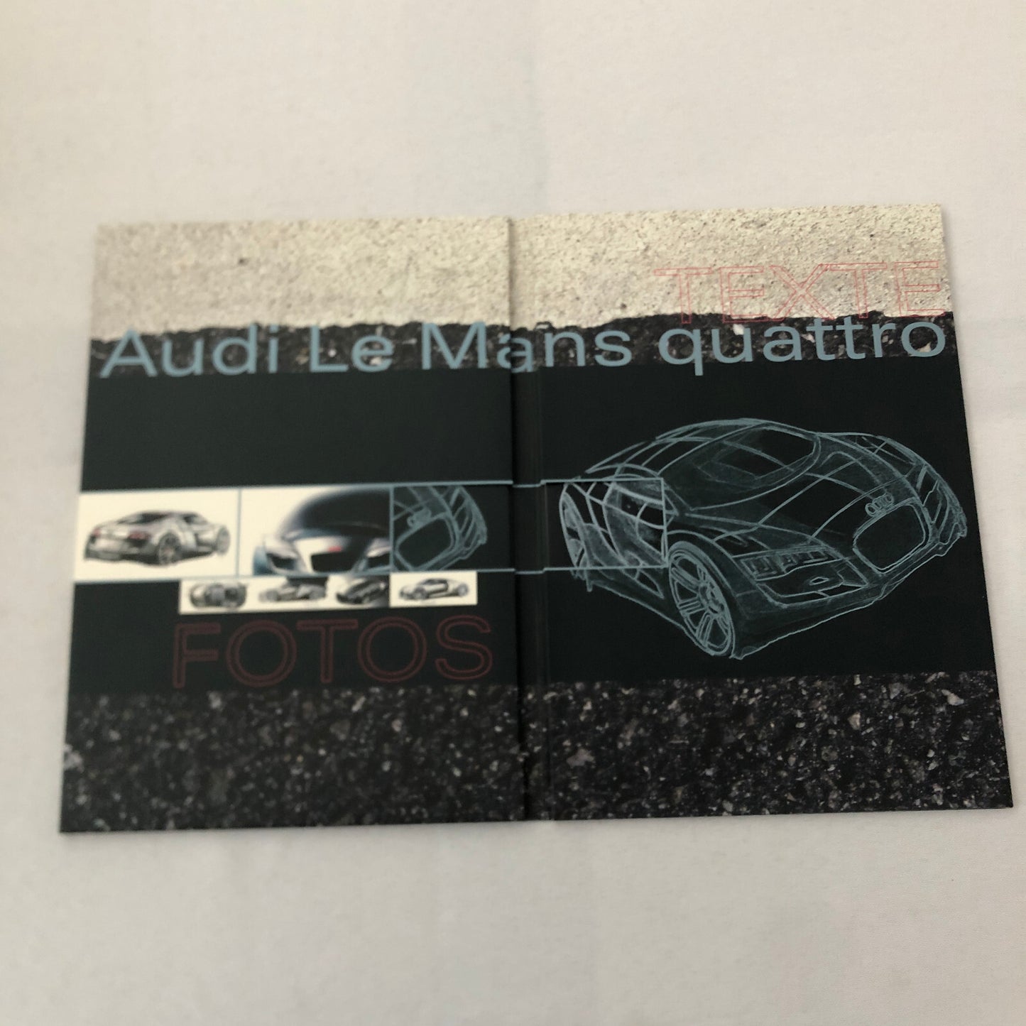 2003 Audi LeMans Concept Car Prototype Press Kit Brochure Photo CD R8 GERMAN