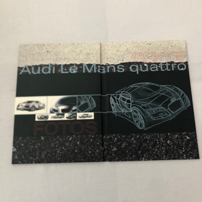 2003 Audi LeMans Concept Car Prototype Press Kit Brochure Photo CD R8 GERMAN