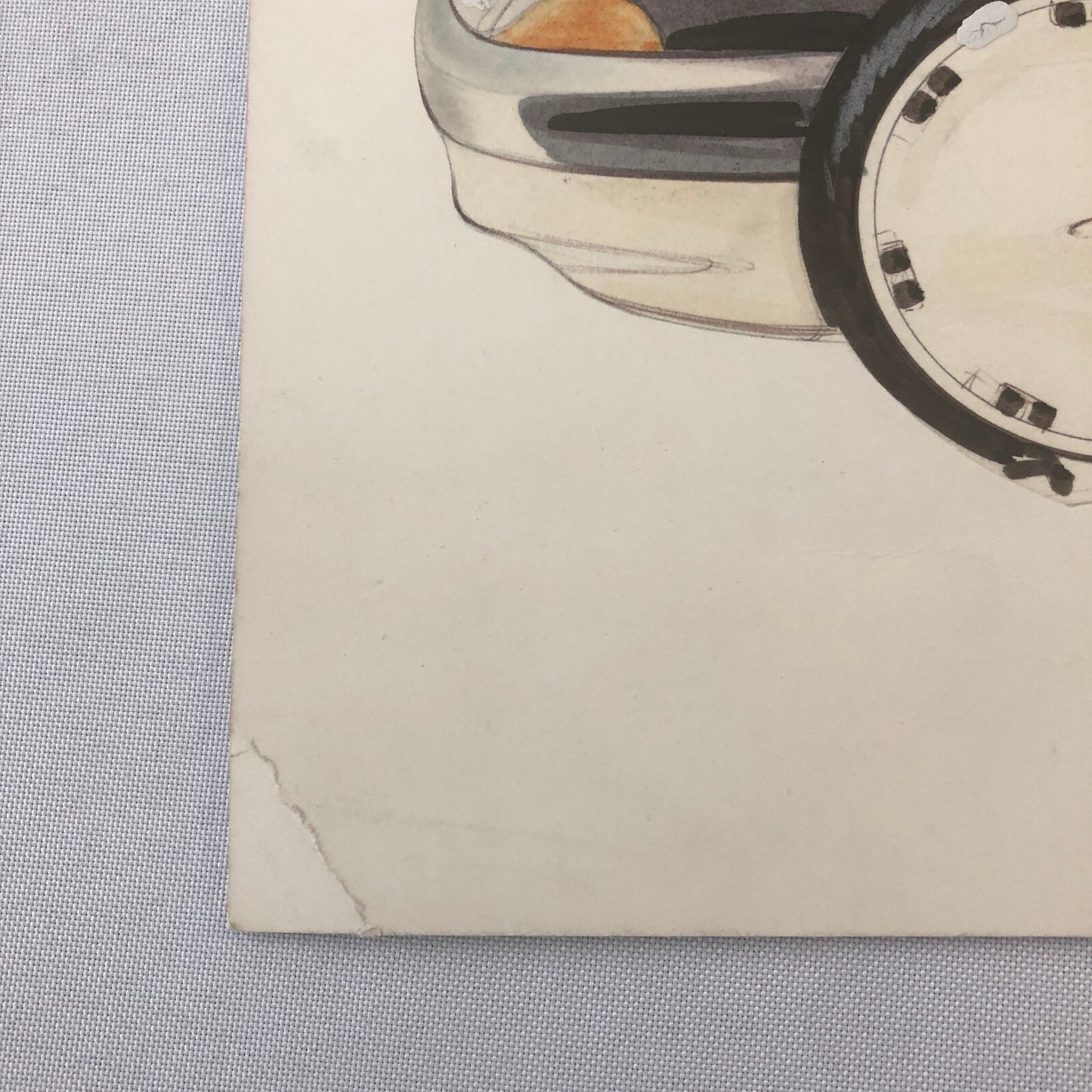 Vintage Concept Car Styling Art Design Illustration Lot of 2x Signed 1984 Ford