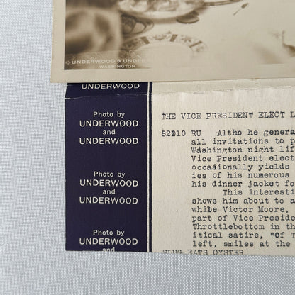 Vice President John N Garner Likes Raw Oysters Press Photo Photograph 1933