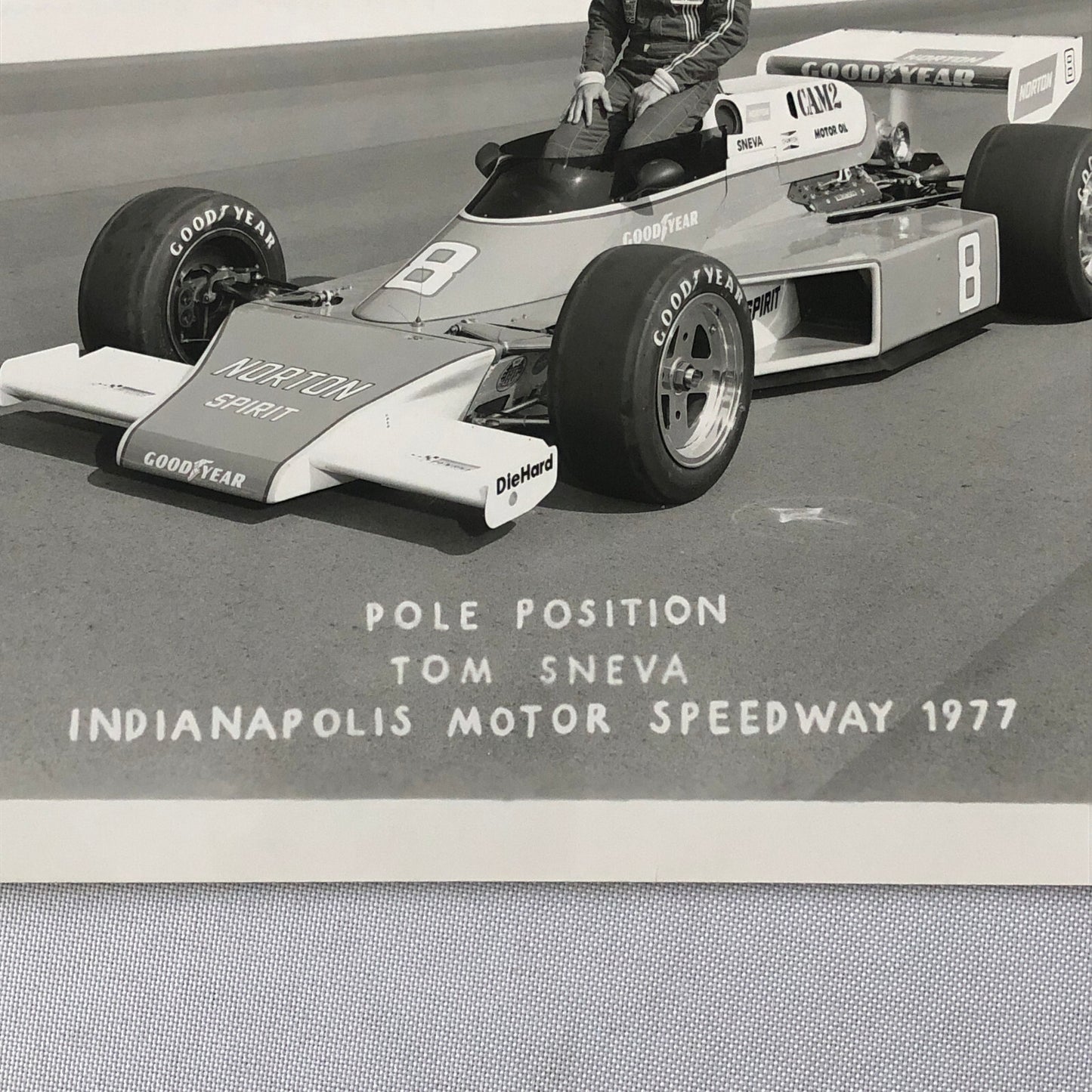 Vintage Indy Indianapolis Racing Photograph Tom Sneva 1977 McLaren Cosworth