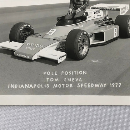 Vintage Indy Indianapolis Racing Photograph Tom Sneva 1977 McLaren Cosworth