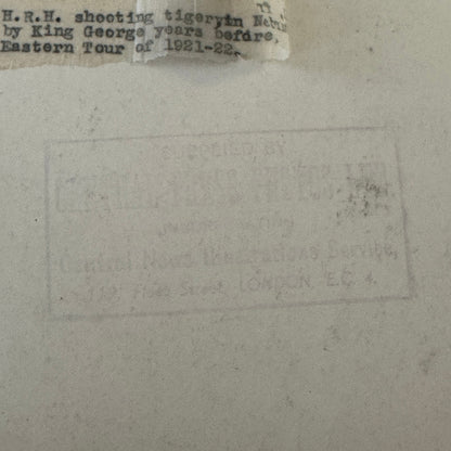 Edward Prince of Wales King Edward VIII Nepal Tiger Hunt Press Photo Photograph