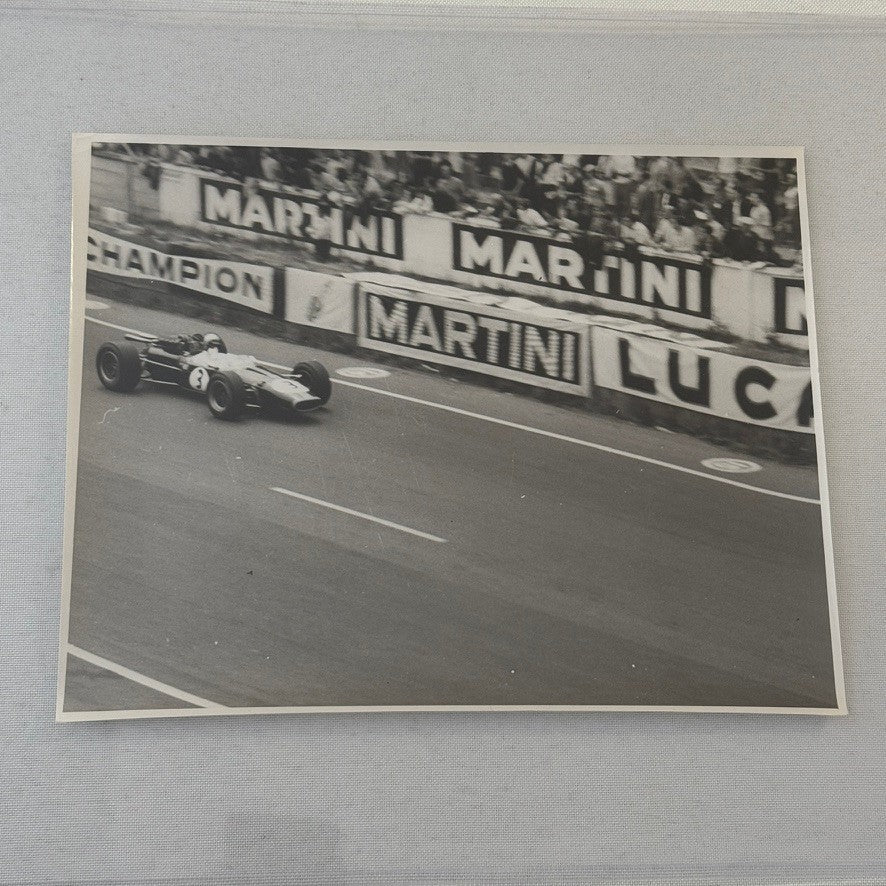 Vintage Racing Photo Jack Brabham BT24 1967 French Grand Prix Race Motorsport