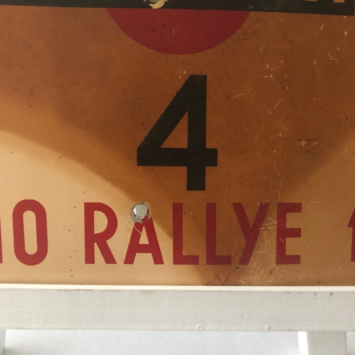 1965 Radio Rallye Car Rally Participant Plate w/ Martini Ad