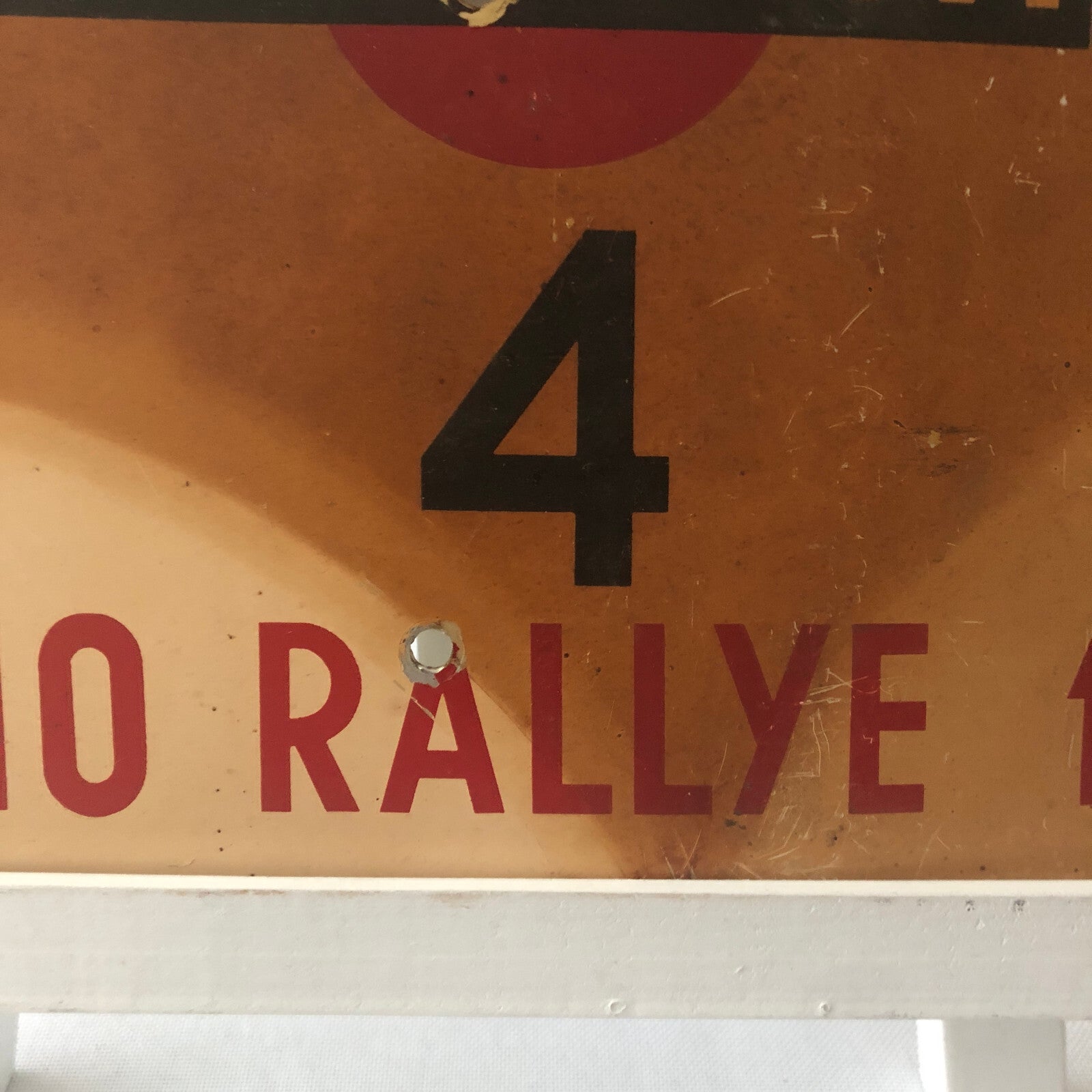 1965 Radio Rallye Car Rally Participant Plate w/ Martini Ad