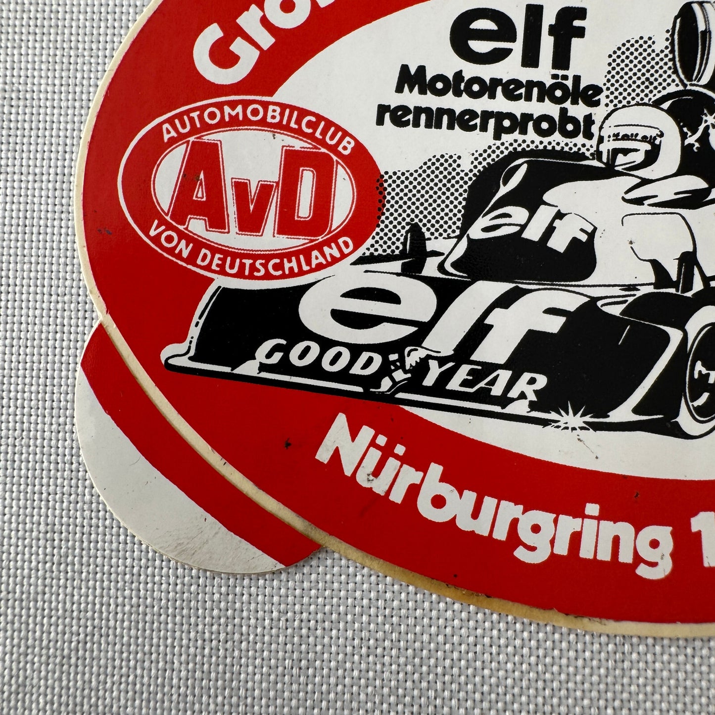 1976 AVD German Grand Prix Nurburgring Racing Decal Sticker ELF Racing Car