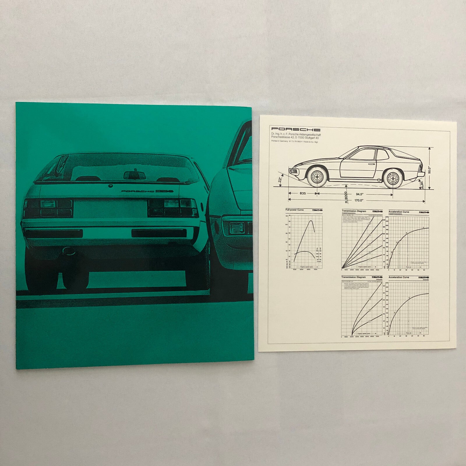 1979 Porsche 924 Sales Brochure Catalog Advertising Prospekt